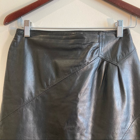BB DAKOTA Sz 7-8 By Steve Madden Leather Pencil Lined Y2K Skirt - Picture 3 of 11